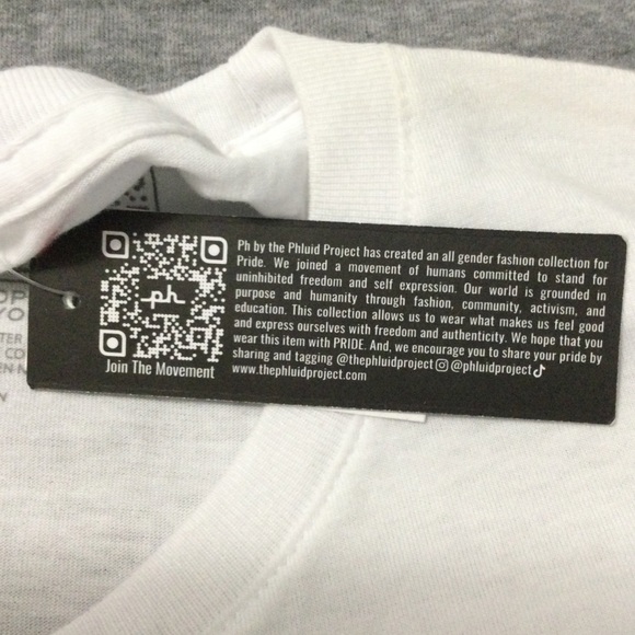 The Phluid Project White Thank You For Being Kind Men’s Graphic Tee Size M - Picture 5 of 7